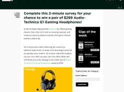 Win a Pair of Audio-Technica ATH-G1 Gaming Headphones
