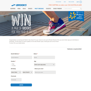 Win a pair of Brooks for you & a friend!