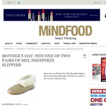 Win a pair of Mel sheepskin slippers 