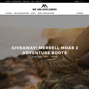 Win a Pair of Merrell Hiking Boots