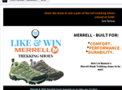 Win a Pair of Merrell Mens or Womens MOAB Trekking Shoes