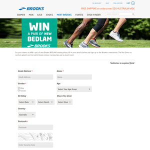 Win a pair of new Brooks Bedlam running shoes