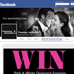 Win a pair of pink & white diamond earrings valued at $1,000!