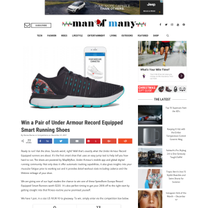 Win a Pair of Under Armour Record Equipped Smart Running Shoes