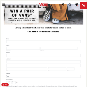 Win a pair of Vans