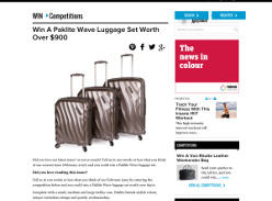 Win A Paklite 'Wave' Luggage Set worth over $900!