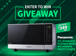 Win a Panasonic 27L Flatbed Microwave