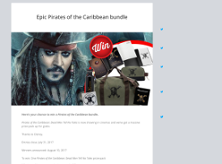 Win a Pirates of the Caribbean: Dead Men Tell No Tales pack