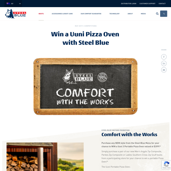 Win a Portable Pizza Oven