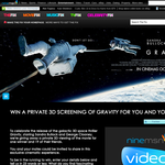 Win a private 3D screening of 'Gravity' for you & your mates!