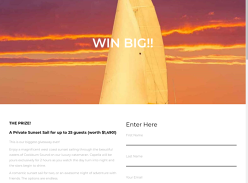 Win a Private Sunset Sail for up to 25 Guests