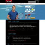 Win a private tennis lesson with Lleyton Hewitt in Melbourne!