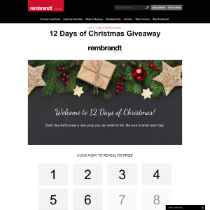Win a prize from 12 days of Christmas