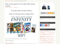 Win a prize pack for The Man Who Knew Infinity