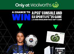 Win a PS5 Console Plus Instant Win Woolworths Vouchers