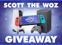 Win a PS5, Xbox Series X/S, Switch OLED/Lite or 1 of 4 $50 Pixel Empire Gift Cards All Signed by Scott the Woz