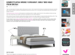 Win a queen sized Emily Bed Head in Cloud Grey!