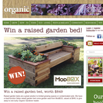 Win a raised garden bed valued at $849!
