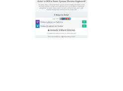 Win a Razer Cynosa Chroma Gaming Keyboard