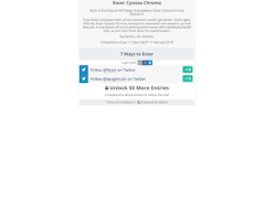 Win a Razer Cynosa Chroma Gaming Keyboard