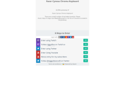 Win a Razer Cynosa Chroma Gaming Keyboard