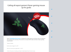 Win a Razer DeathAdder Elite Chroma Gaming Mouse