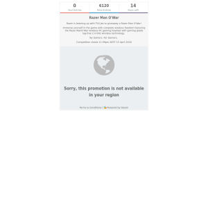 Win a Razer Man O'War