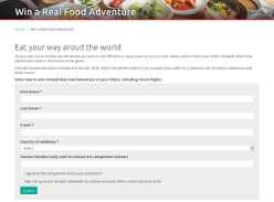 Win a Real Food Adventure of your choice including flights