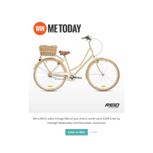 Win a Reid ladies vintage bike of your choice, worth up to $399!