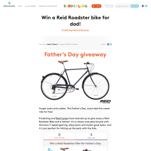 Win a Reid Roadster bike!