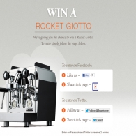 Win a Rocket Giotto Coffee Machine