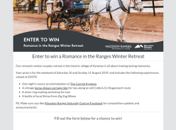 Win a Romantic Weekend Away in The Macedon Ranges (VIC) Worth $1,070
