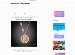 Win a Rose Coated Sterling Silver Pendant and Necklace Set