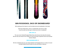 Win a Rossignol Skis or Snowboards!