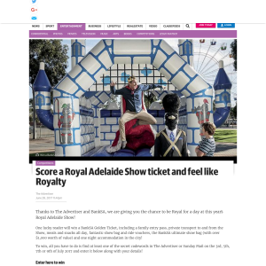 Win a Royal Adelaide Show ticket and feel like royalty