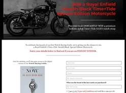 Win a Royal Enfield Classic 500 Motorcycle + instant wins of 1 of 50 Nato Watch Straps