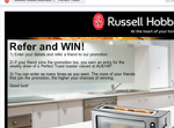 Win a Russell Hobbs 'Perfect Toast' toaster!