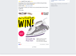 Win a Russell Hobbs Smooth IQ iron for you & a friend