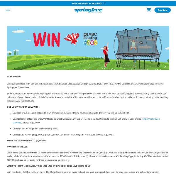 Win a Safety Trampoline & More