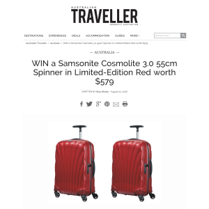 Win a Samsonite Cosmolite 3.0 55cm Spinner in Limited-Edition Red