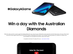 Win a Samsung Galaxy A5 and a day with the Australian Diamonds in Canberra