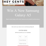 Win a Samsung Galaxy A5!