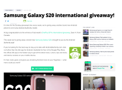 Win a Samsung Galaxy S20
