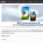 Win a Samsung Galaxy S4 or 1 of 10 Samsung Galaxy Pockets! - Jeenee