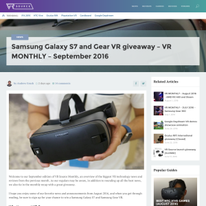 Win a Samsung Galaxy S7 & Gear VR!