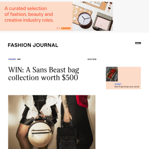 Win A Sans Beast bag collection
