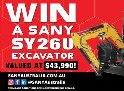 Win a Sany SY26U Excavator