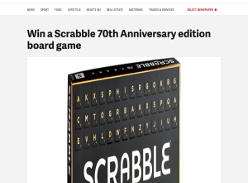 Win a Scrabble 70th Anniversary edition board game
