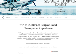 Win a Seaplane & Champagne Experience