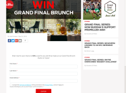 Win a seat for you and three mates at our Grand Final Brunch